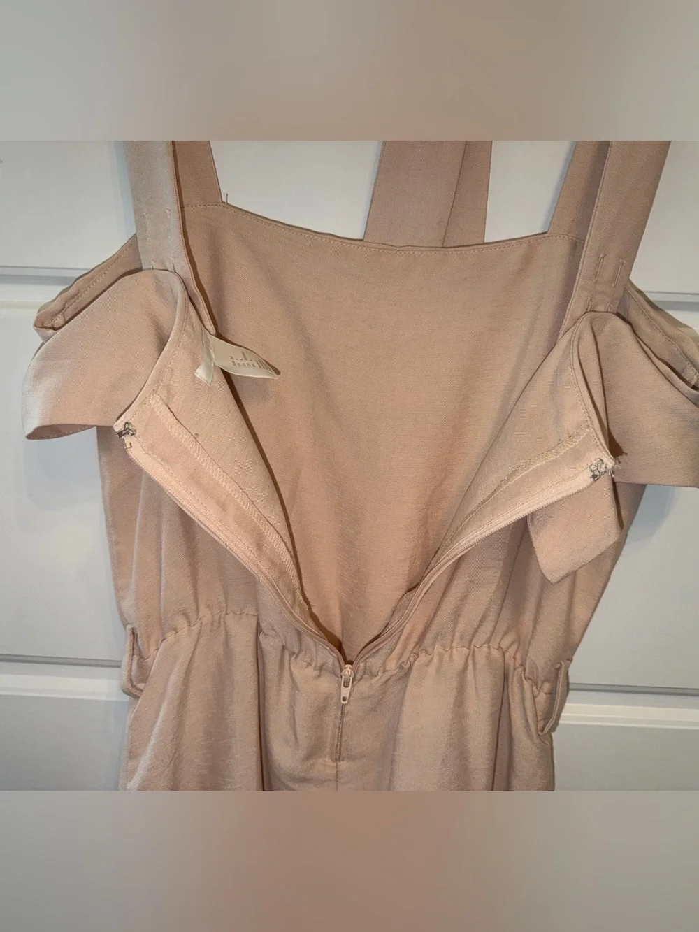 H&M Tan Linen Romper with Belt